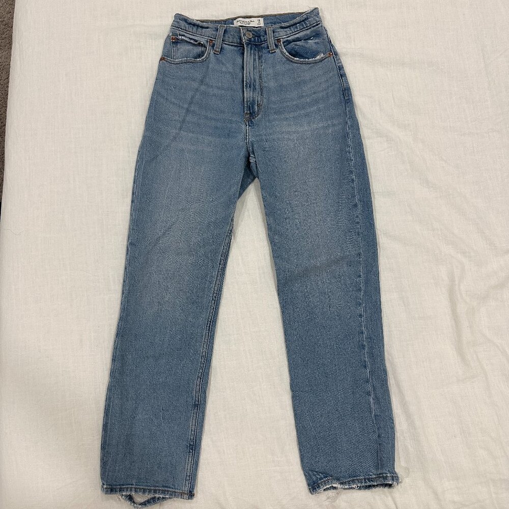 Abercrombie & Fitch Ankle Straight Ultra High Rise Curve Love Jeans - Medium- 25